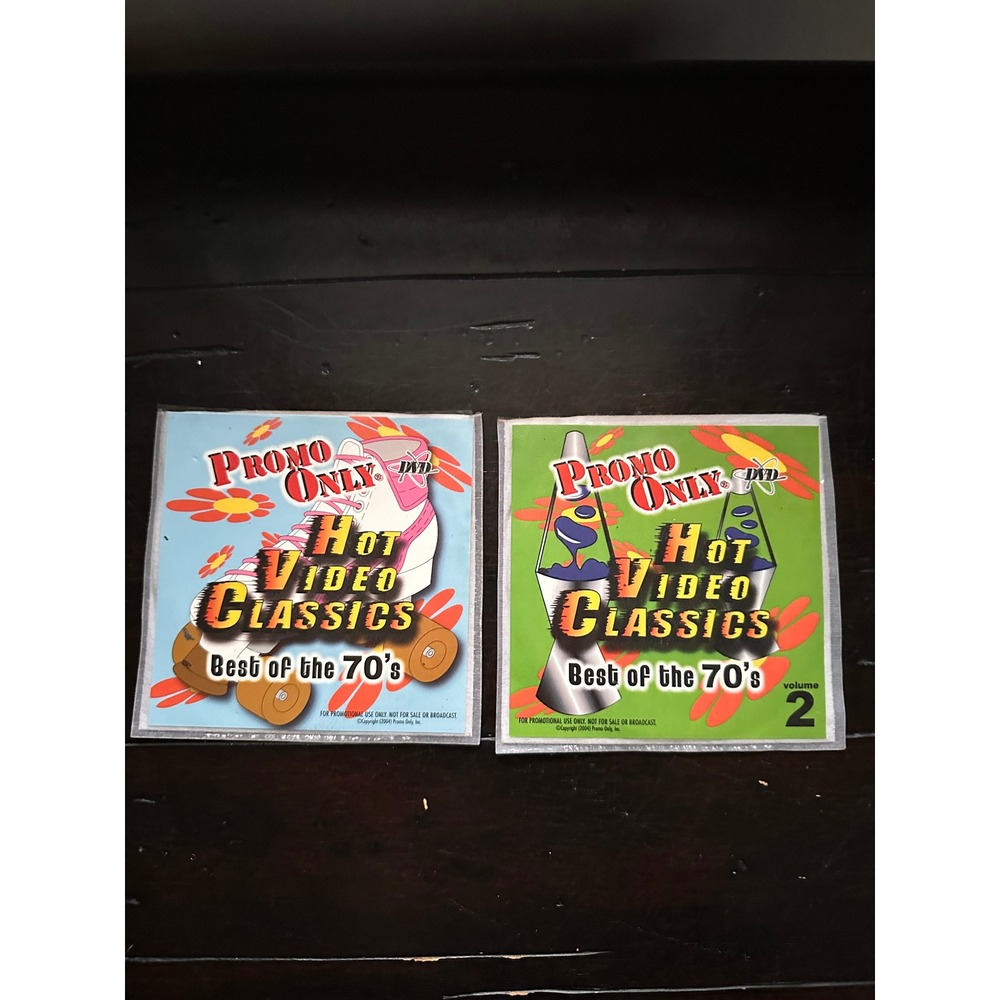 Promo Only Hot Video Classics Best of the 70s Vol1 &2 DVD Lot DJ Music Videos